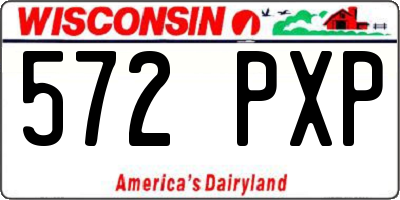 WI license plate 572PXP