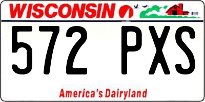 WI license plate 572PXS