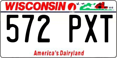 WI license plate 572PXT