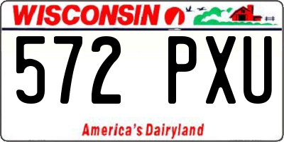 WI license plate 572PXU