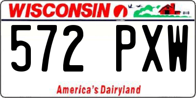 WI license plate 572PXW