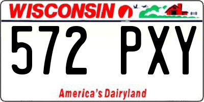 WI license plate 572PXY
