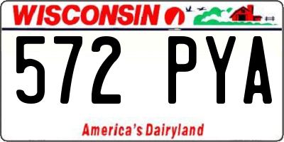 WI license plate 572PYA