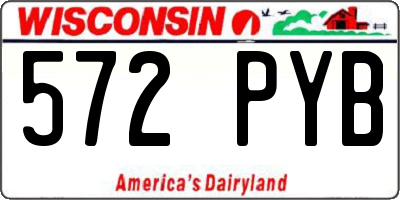 WI license plate 572PYB