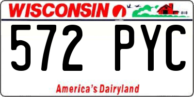 WI license plate 572PYC