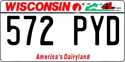 WI license plate 572PYD