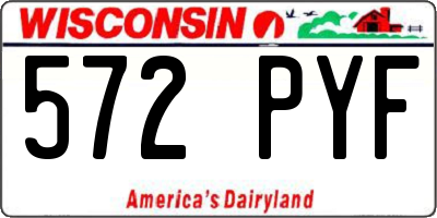 WI license plate 572PYF