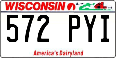WI license plate 572PYI