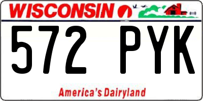 WI license plate 572PYK