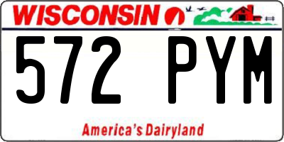 WI license plate 572PYM
