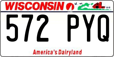 WI license plate 572PYQ