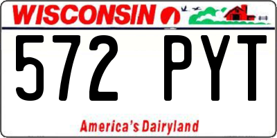 WI license plate 572PYT