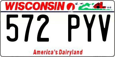 WI license plate 572PYV