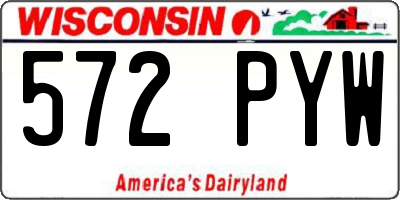 WI license plate 572PYW