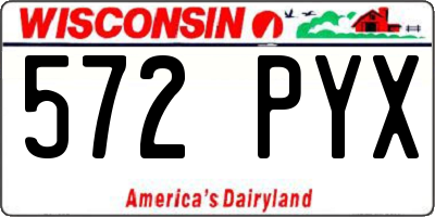 WI license plate 572PYX
