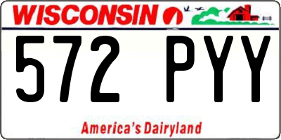 WI license plate 572PYY