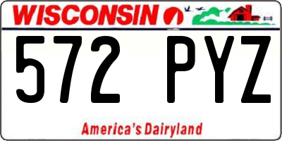 WI license plate 572PYZ