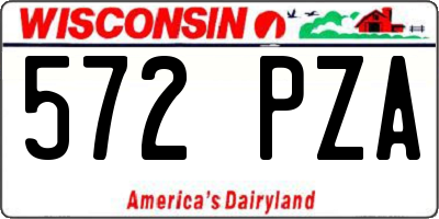 WI license plate 572PZA