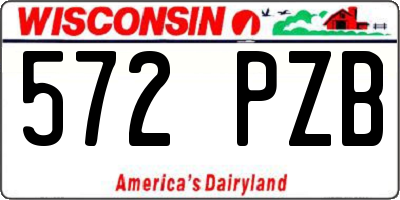 WI license plate 572PZB