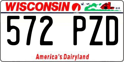 WI license plate 572PZD