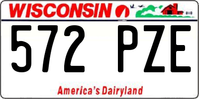 WI license plate 572PZE