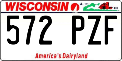 WI license plate 572PZF