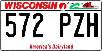 WI license plate 572PZH