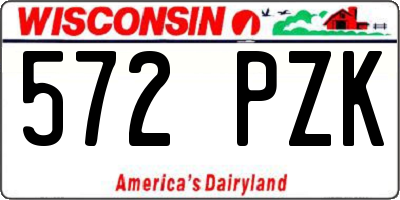 WI license plate 572PZK