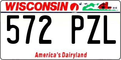 WI license plate 572PZL