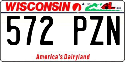 WI license plate 572PZN