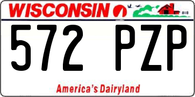 WI license plate 572PZP