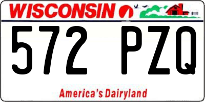 WI license plate 572PZQ