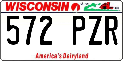WI license plate 572PZR
