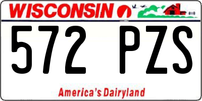 WI license plate 572PZS