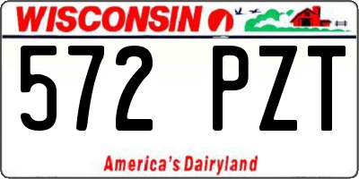 WI license plate 572PZT