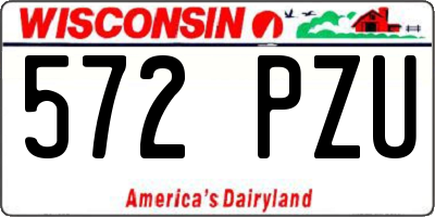 WI license plate 572PZU