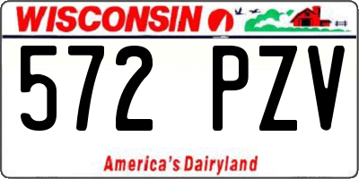 WI license plate 572PZV