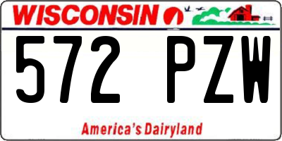 WI license plate 572PZW