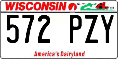 WI license plate 572PZY