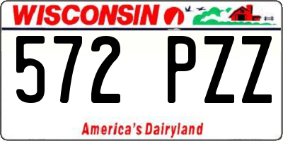 WI license plate 572PZZ