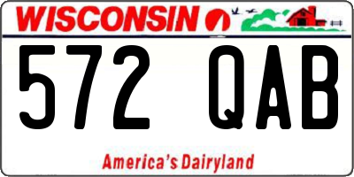 WI license plate 572QAB