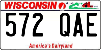 WI license plate 572QAE