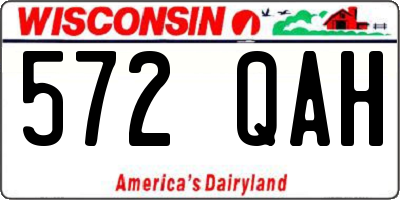 WI license plate 572QAH