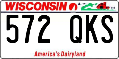 WI license plate 572QKS