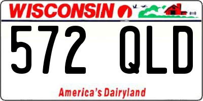 WI license plate 572QLD