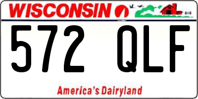 WI license plate 572QLF