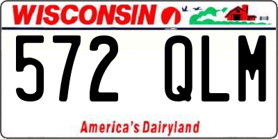 WI license plate 572QLM