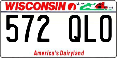 WI license plate 572QLO
