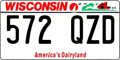 WI license plate 572QZD