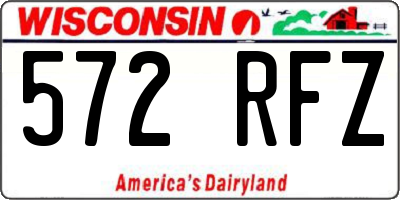 WI license plate 572RFZ
